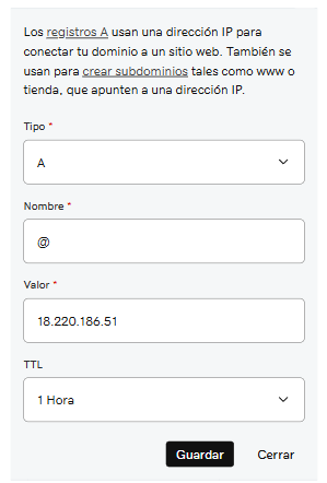 Configuración de DNS en GoDaddy